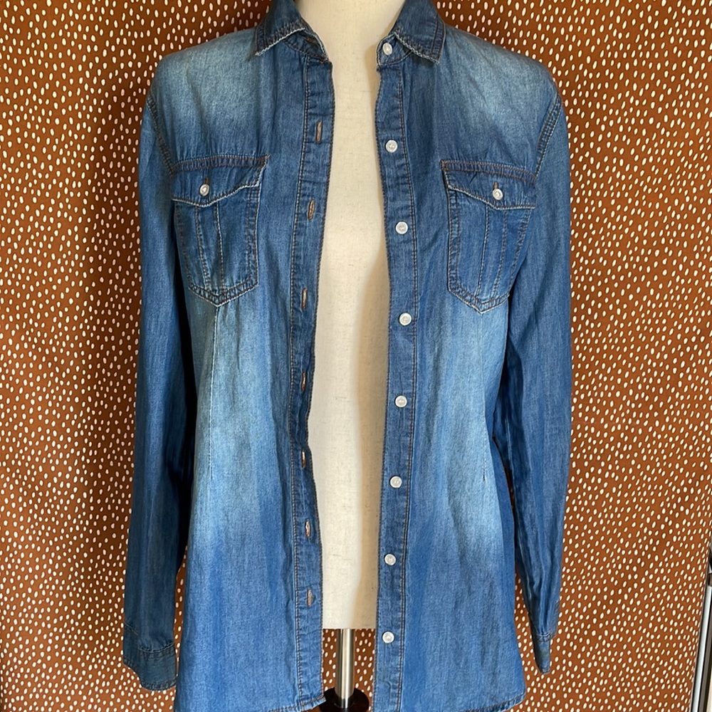 Denim Long Sleeve Button Down